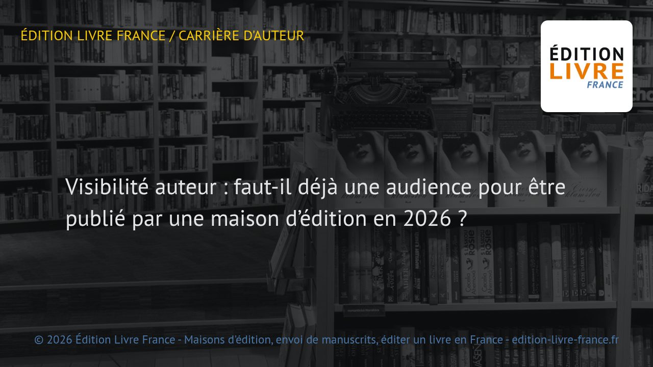 Visuel de l'article Visibilité auteur : faut-il déjà une audience pour être publié par une maison d’édition en 2026 ?