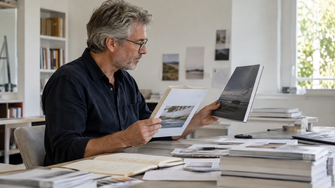Auteur comparant deux catalogues éditoriaux