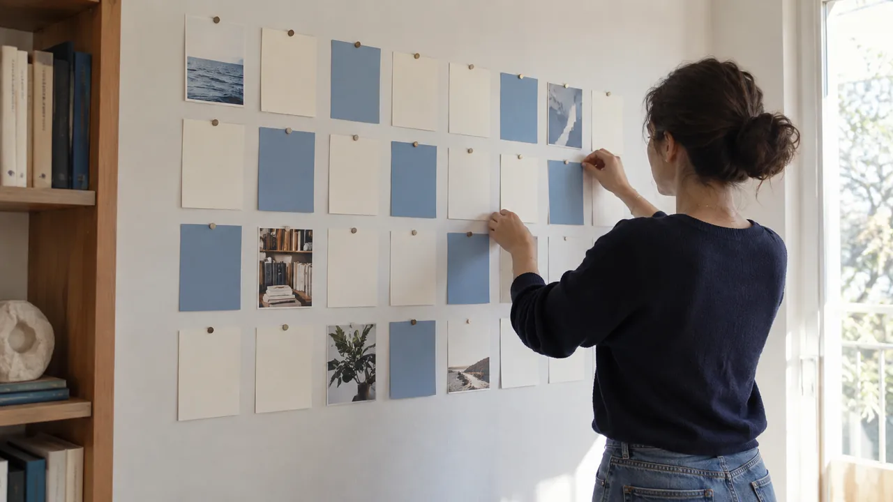 Planning de campagne littéraire composé de cartes sur un mur