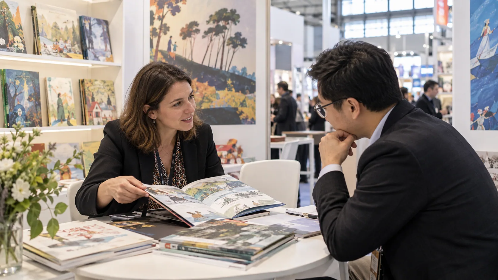 Scène professionnelle illustrant le métier de Chargé de diffusion internationale