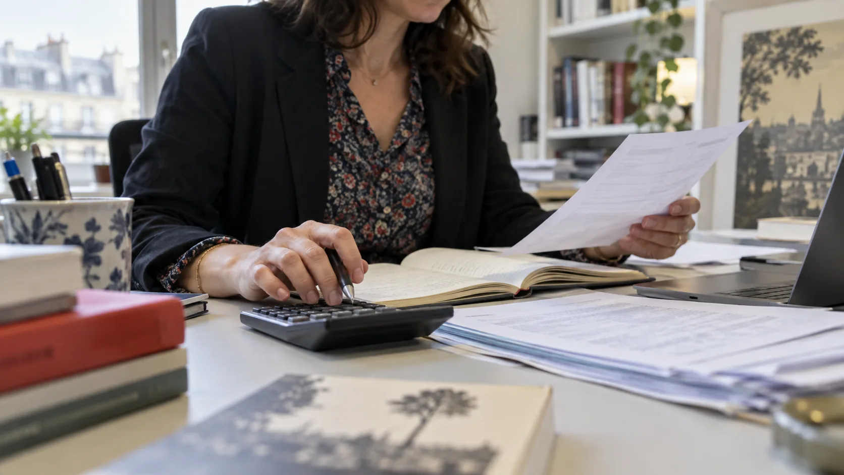 Scène professionnelle illustrant le métier de Comptable droits d’auteur