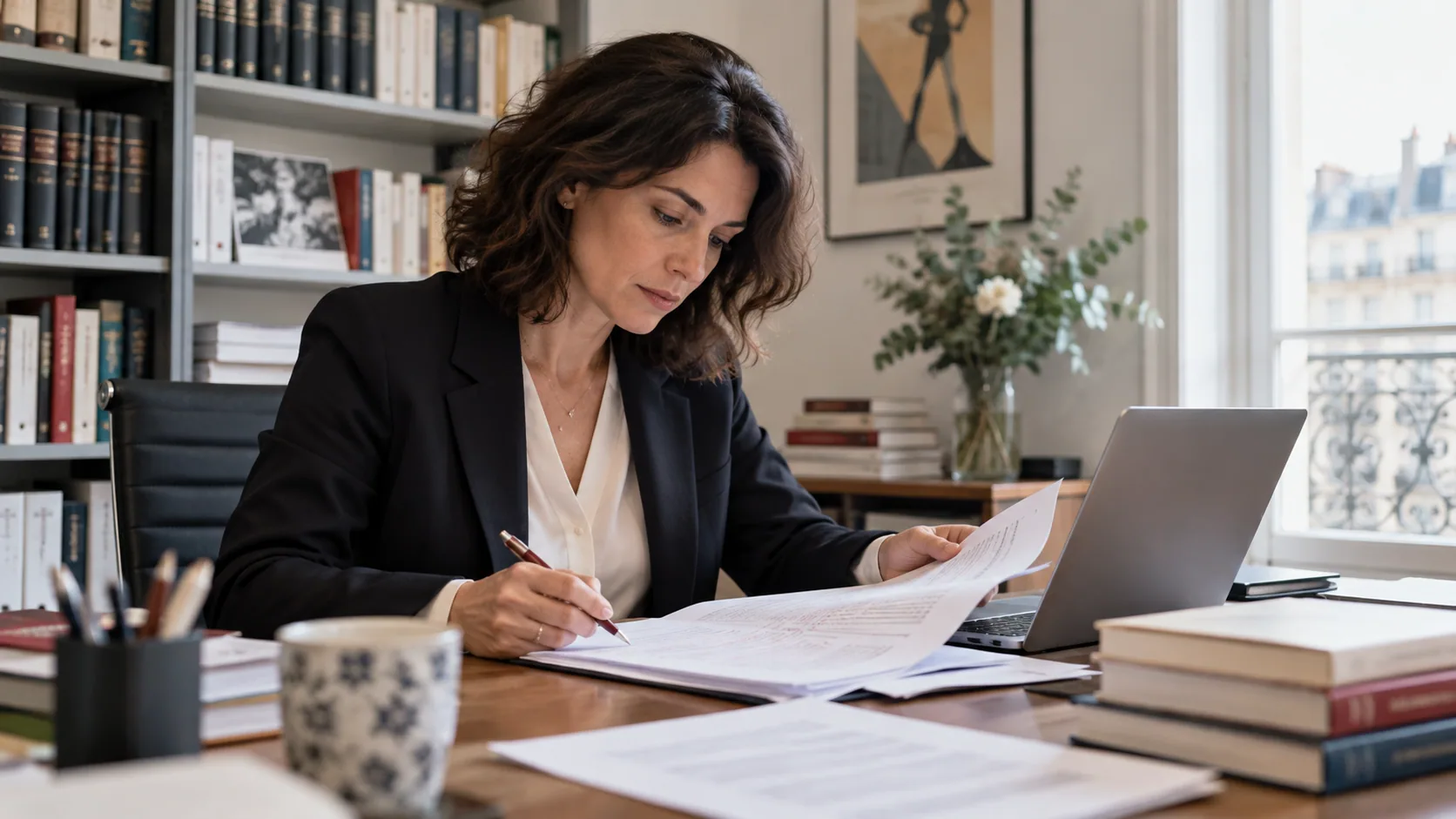 Scène professionnelle illustrant le métier de Juriste en propriété littéraire et artistique
