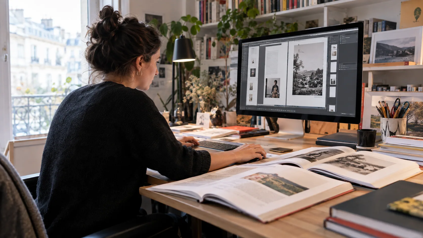 Scène professionnelle illustrant le métier de Maquettiste