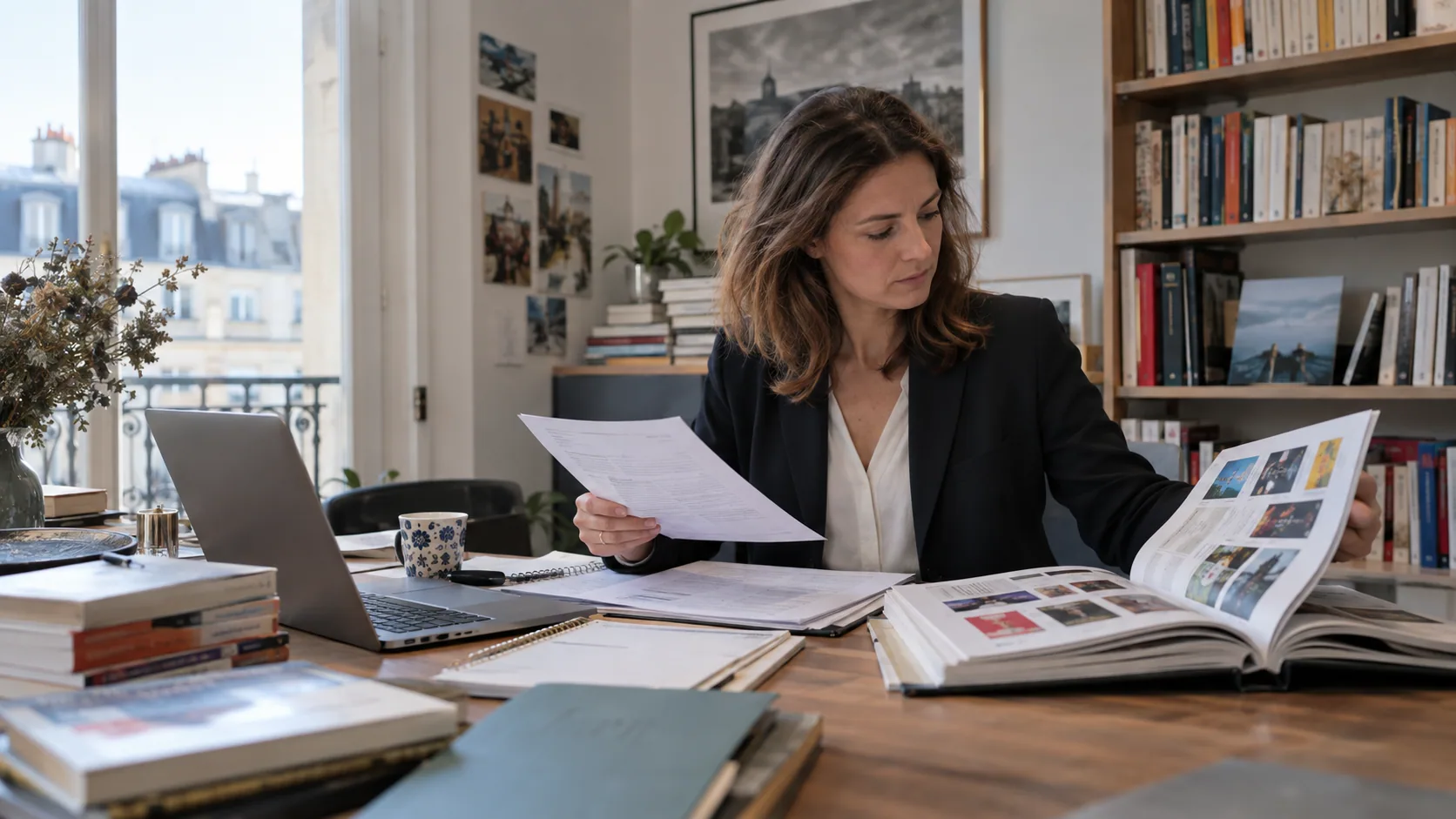 Deux professionnelles examinant ensemble des documents contractuels