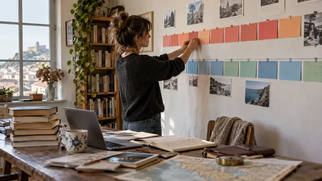 Photographie du travail autour de « Construire une double chronologie »