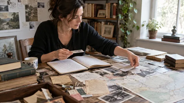 Photographie du travail autour de « Intégrer des documents dans une fiction »