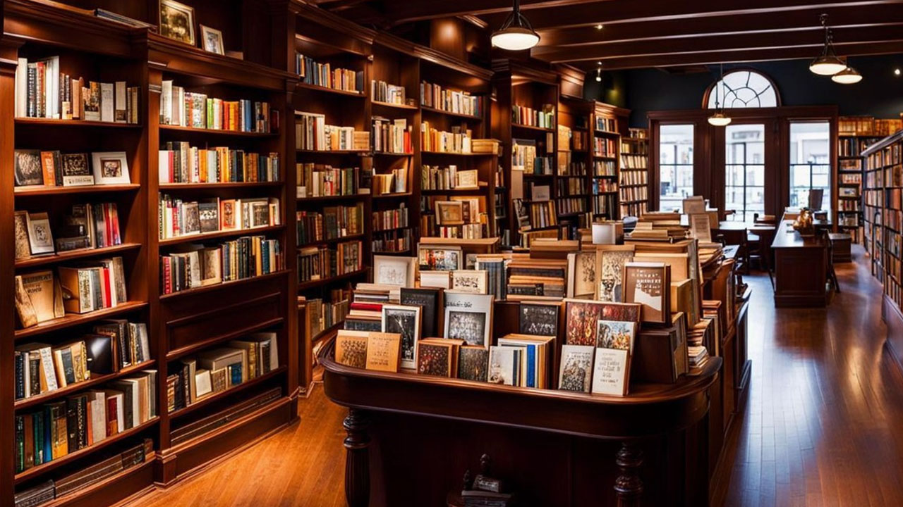 Librairie indépendante et rayons de livres pour l'édition en France