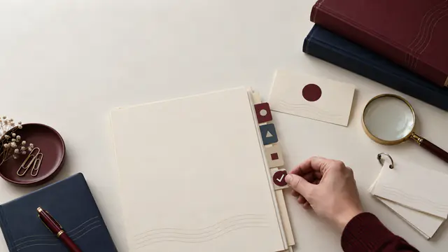 Dossier documentaire et repères visuels servant à suivre les changements de statut d’une publication