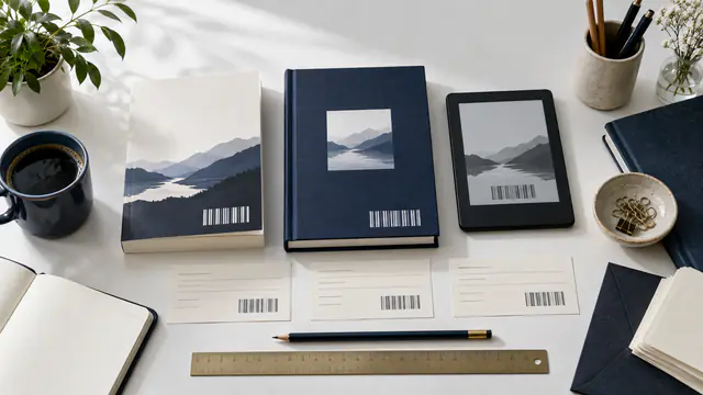Livres papier et support numérique organisés pour préparer leurs identifiants ISBN