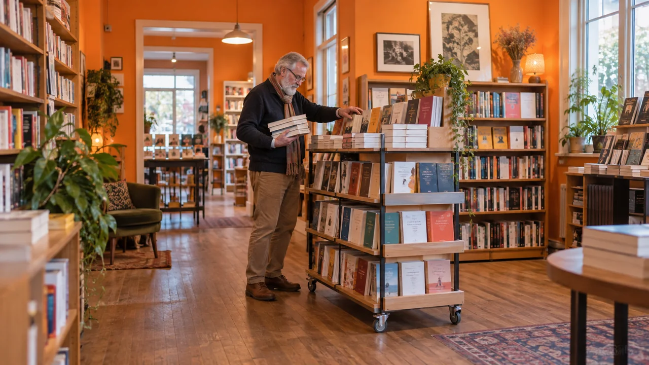 Scène éditoriale illustrant Viser les librairies — Suivi