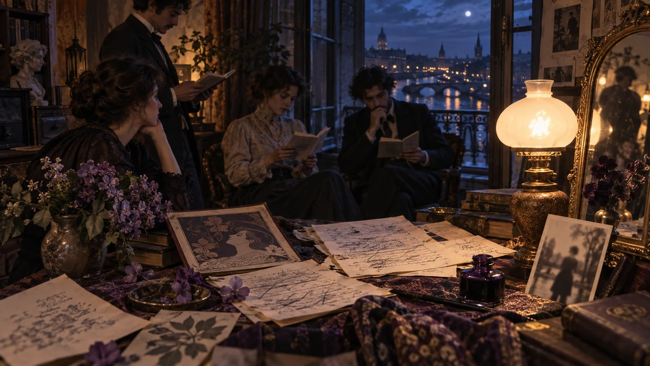 Cercle de lecture poétique nocturne autour de manuscrits et de revues