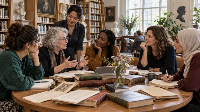 Cercle intergénérationnel étudiant les œuvres de grandes écrivaines